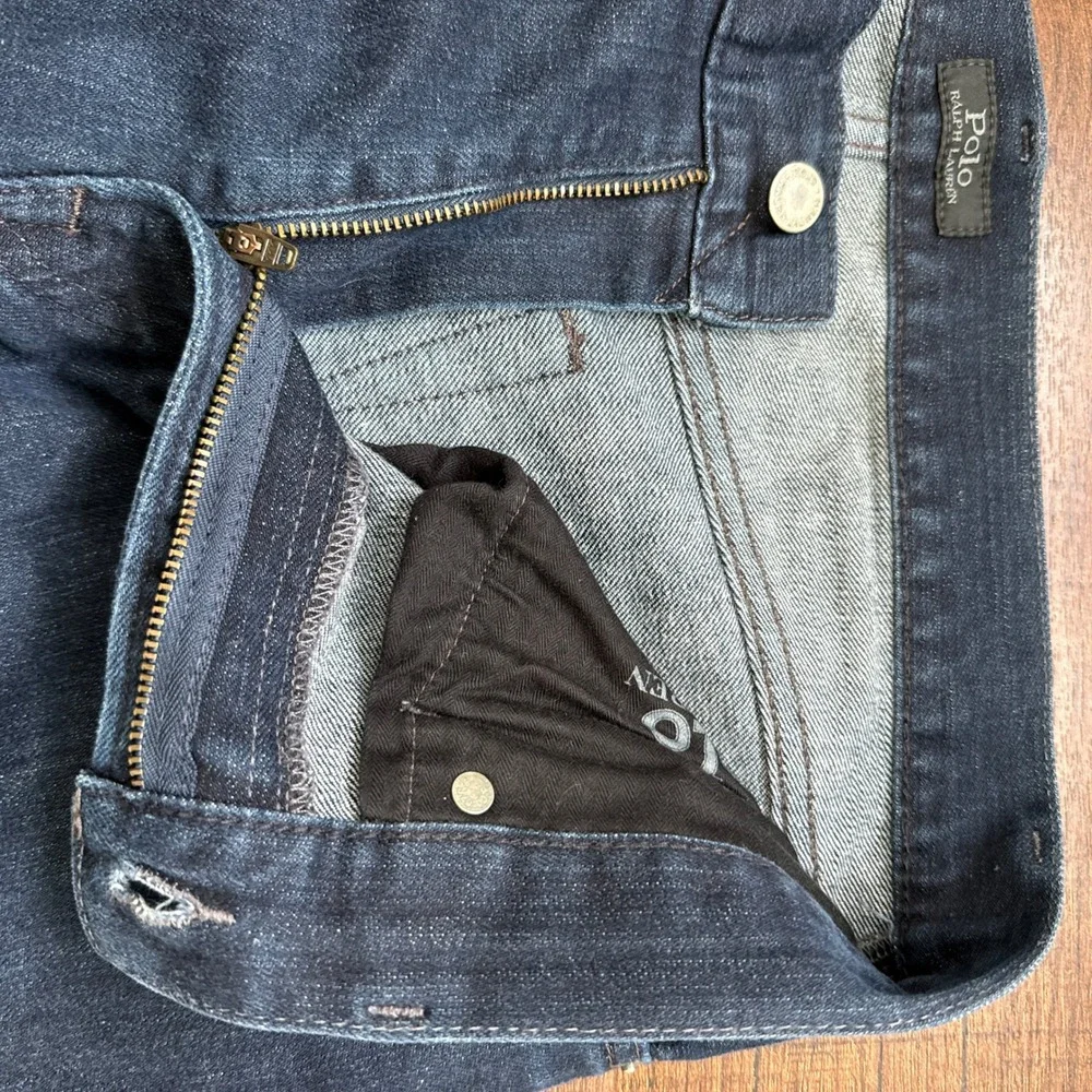 Polo Ralph Lauren Hampton Relaxed Straight Jeans Mens 30x30 Dark Blue Denim
